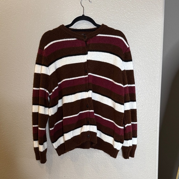 ASOS collectionStriped Brown oversized Cardigan Sweater - Picture 1 of 4